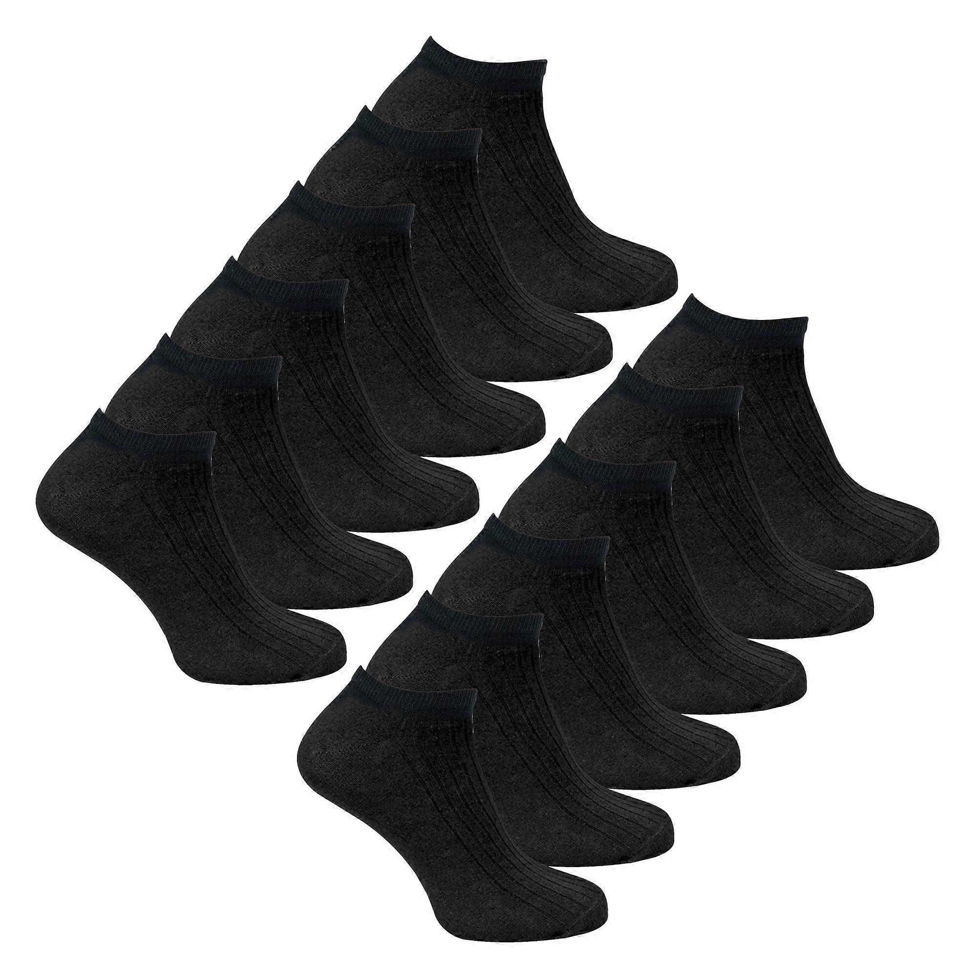 Sock Snob - 12 Pack Mens 100% Cotton Trainer Socks
