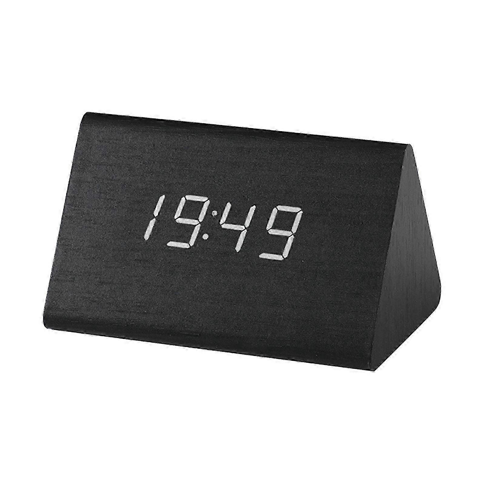 Alarm Clock Multifunctional Thermometer Triangle Simple Decoration Loud Reminder for Bed_da