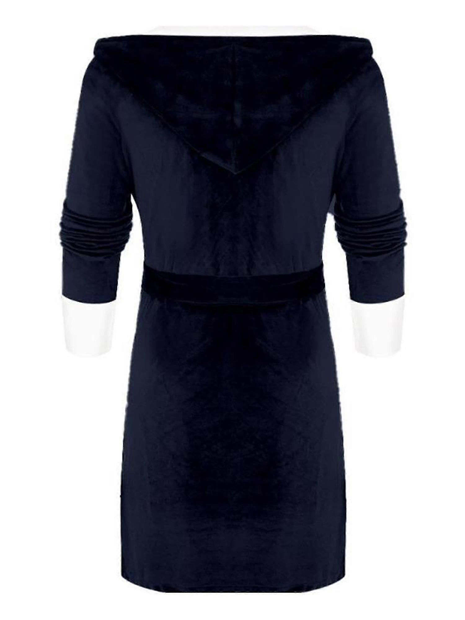 Accappatoio da donna in pile Sherpa, morbido, con cappuccio, soffice, in spugna