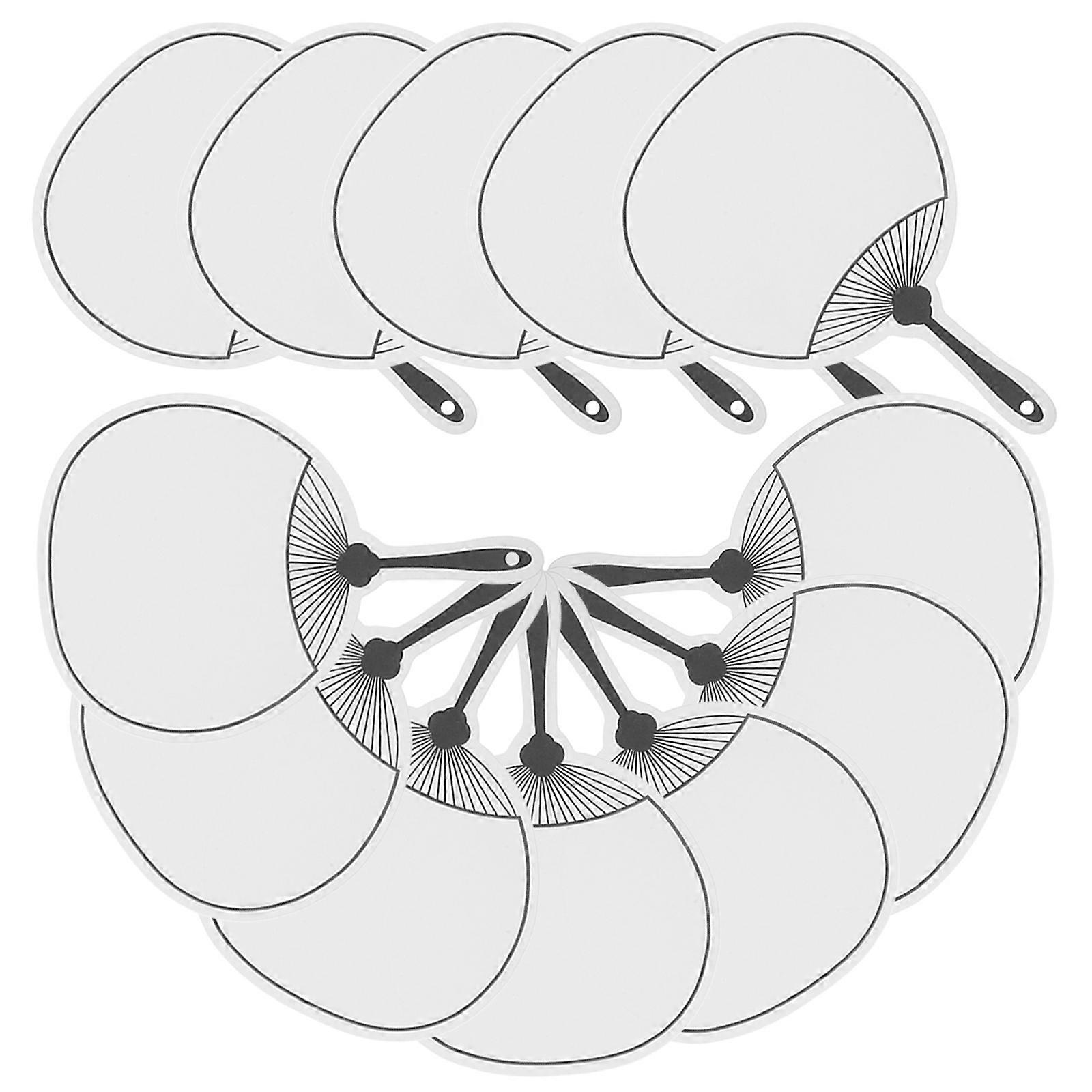 White Fan Shape Bookmarks for DIY 12Pcs Paper Page Markers