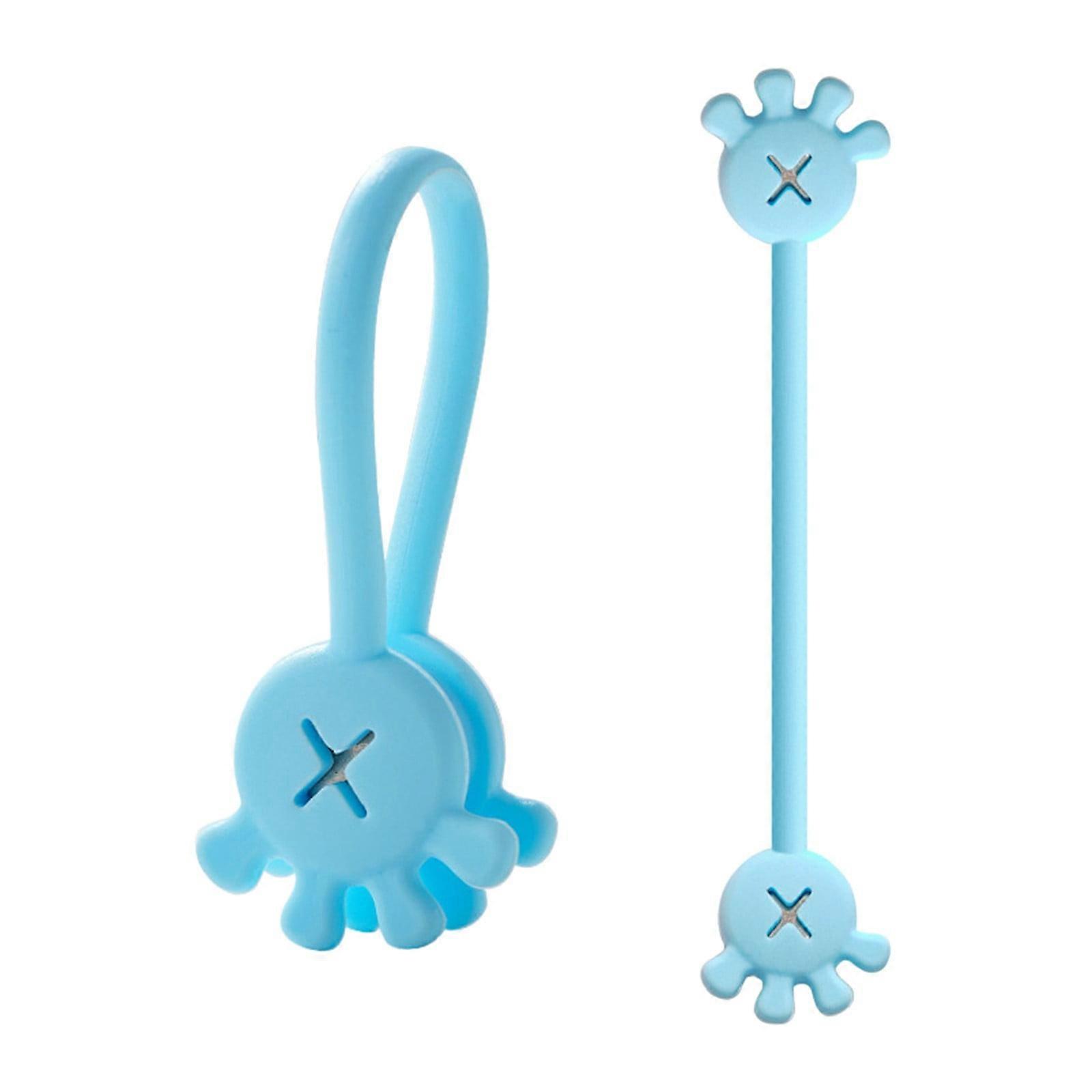 XIUH Halloween Clearance! 10PCS Reusable Silicone Cable Clips, compatible with home & school use (Blue)
