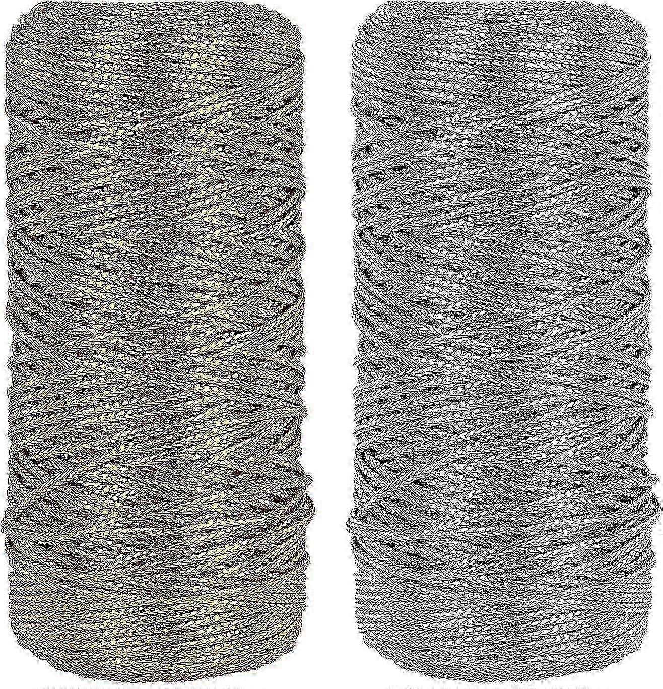 218 Yard 1.5mm Gold and Silver Metallic Thread Cord Tinsel String Non-Stretch Sparkle Thread