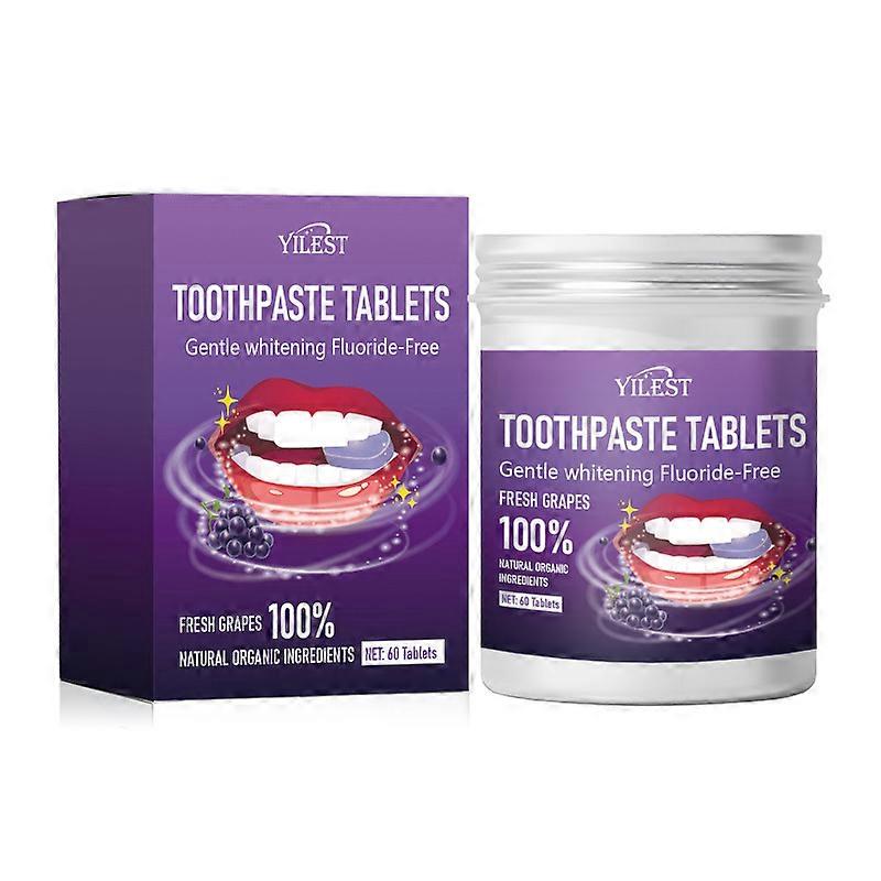 Portuguese Toothpaste Tablets 60pc   Mint Chewable Toothpaste Tablets 30pc Portable Solid Toothpaste Tablets