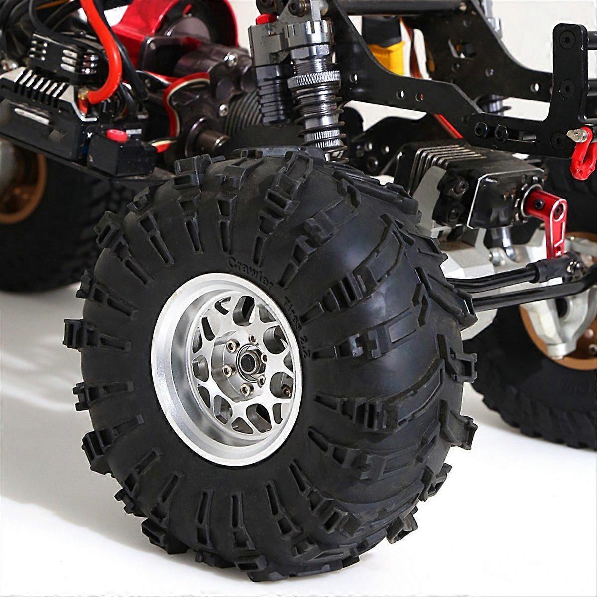 RC Remote Control Model Car Tires Metal Wheels Silver