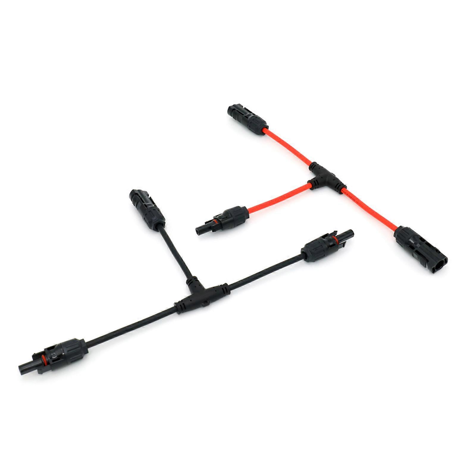 Solar Panel Branch Cable Connectors 30A Capacity 6mm² Wire pair Cable Link Panels Connection Cable for   Connection Multicolor