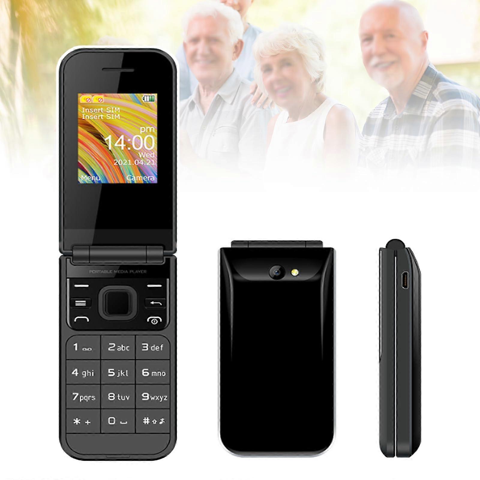 Basic Mobile Phone for The Elderly Senior Friendly Large Keyboard Large Display Waterproof Black Easy To Use