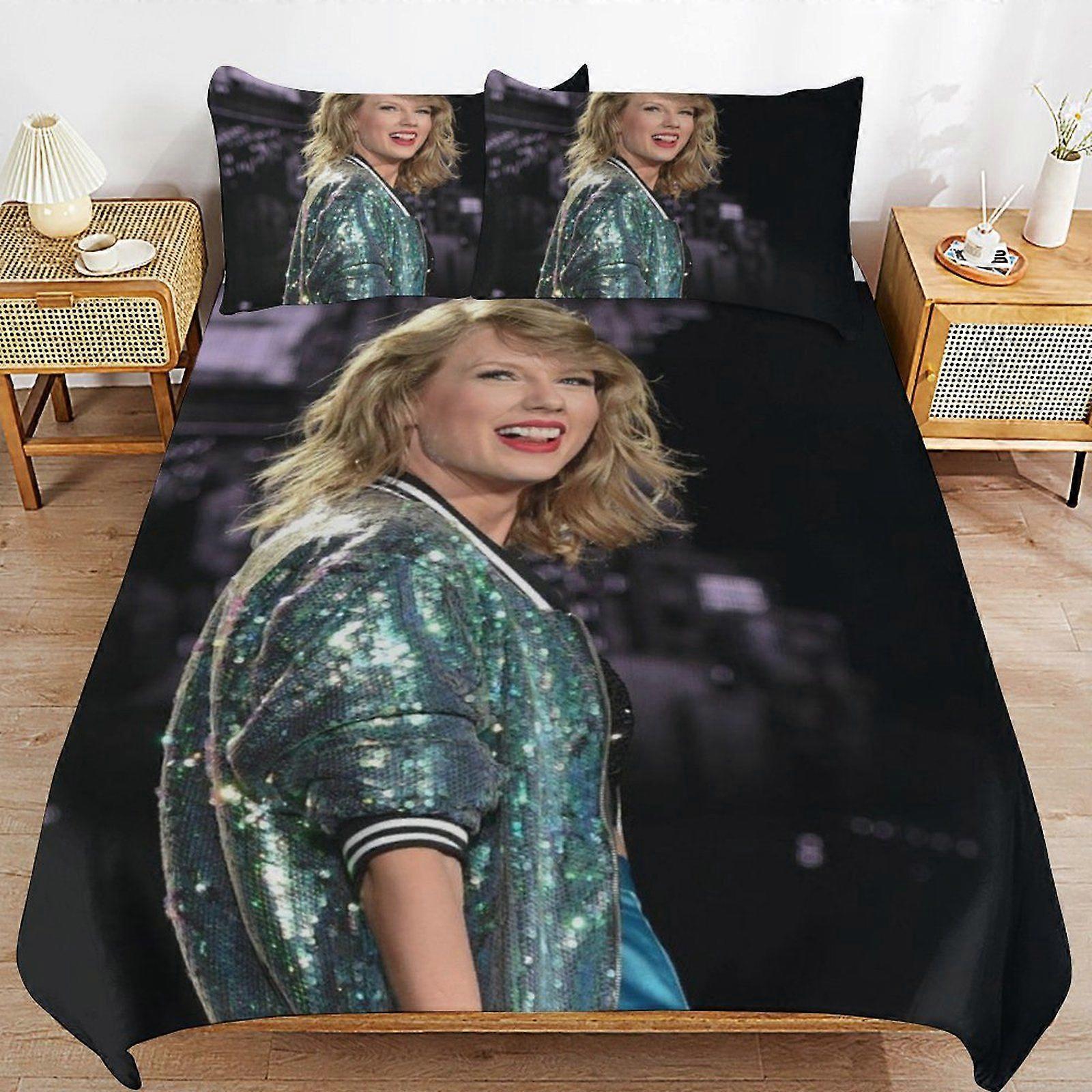 w166 Taylor Swift Hotel Style Lightweight Smooth Texture Secure Closure Duvet Cover Sets Comfort Package m166