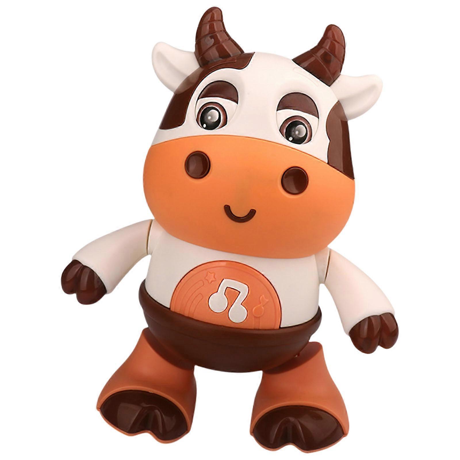 Cartoon Cow Robot Calf Toy for Creative Learning, Equipped With Singing and Dancing for Kids Stunt Toy Multicolor