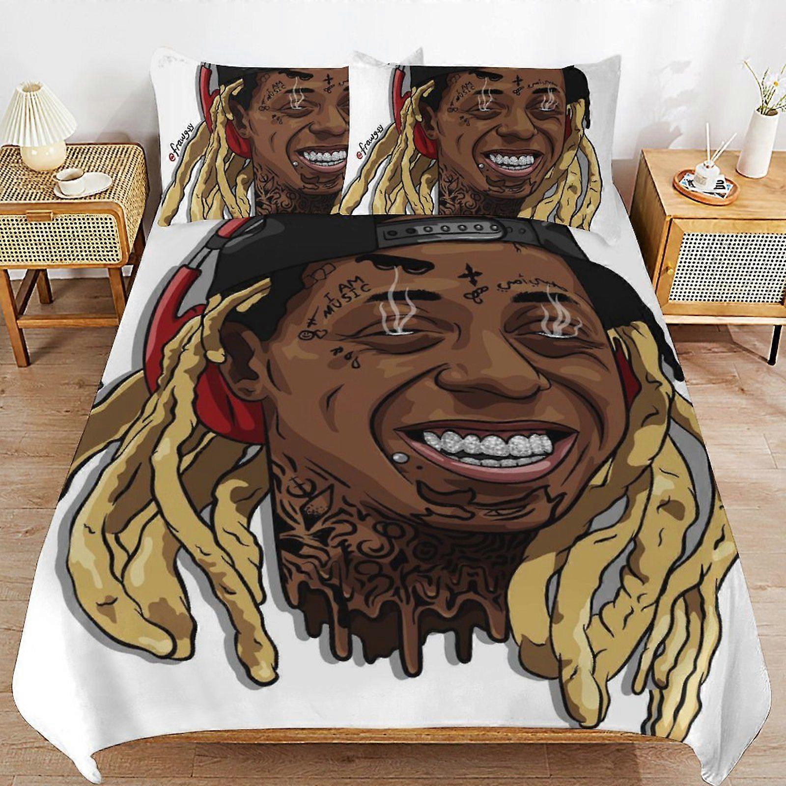 j644 lil wayne Bedding System Smooth Fabric Zipper Closure Comfortable Texture Soft Feel Duvet Cover Sets Pack k644