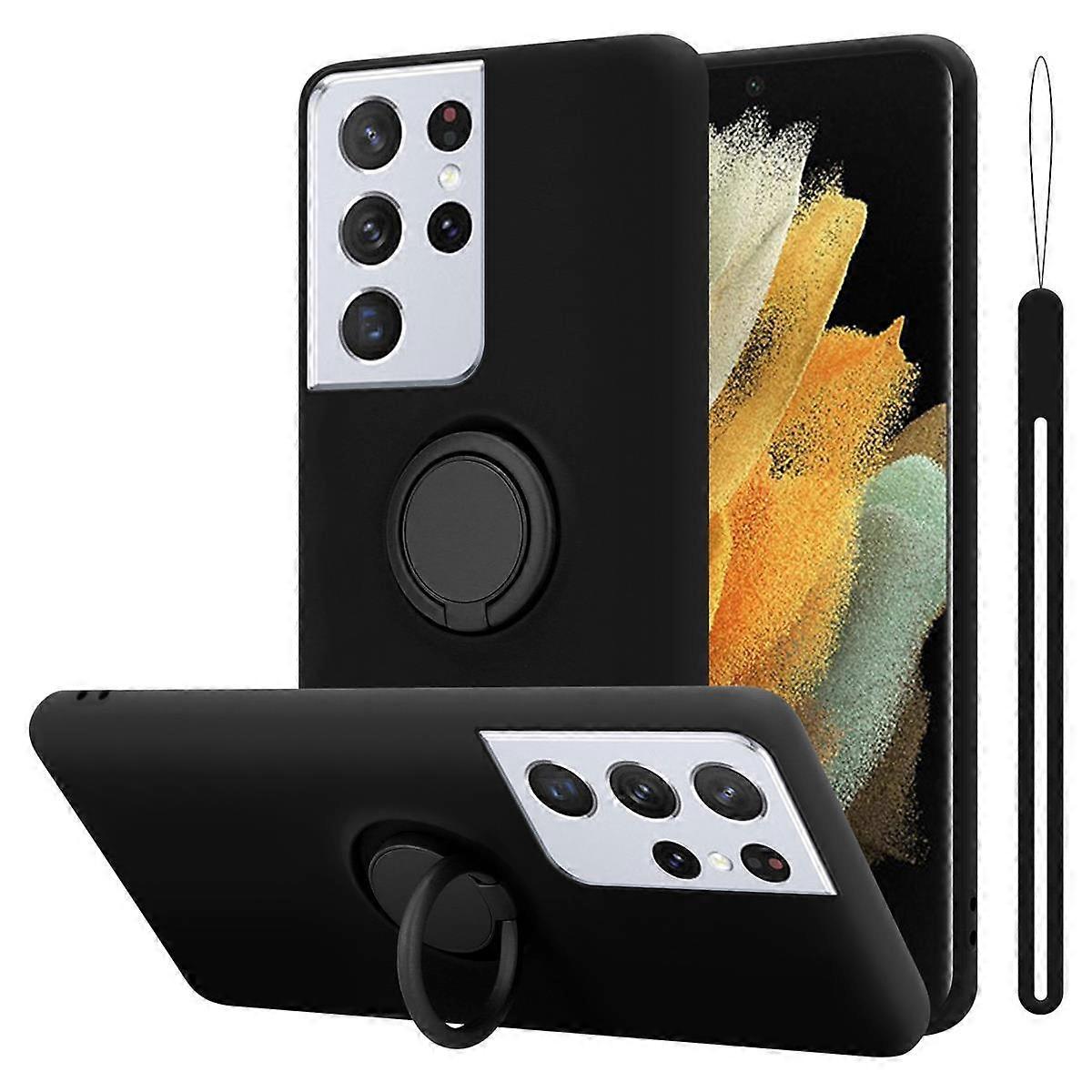 Προστατευτική θήκη Samsung Galaxy S21 ULTRA Θήκη TPU - Liquid Design με δακτύλιο