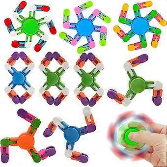 Juguetes para dedos, spinners maleables, paquete de 9