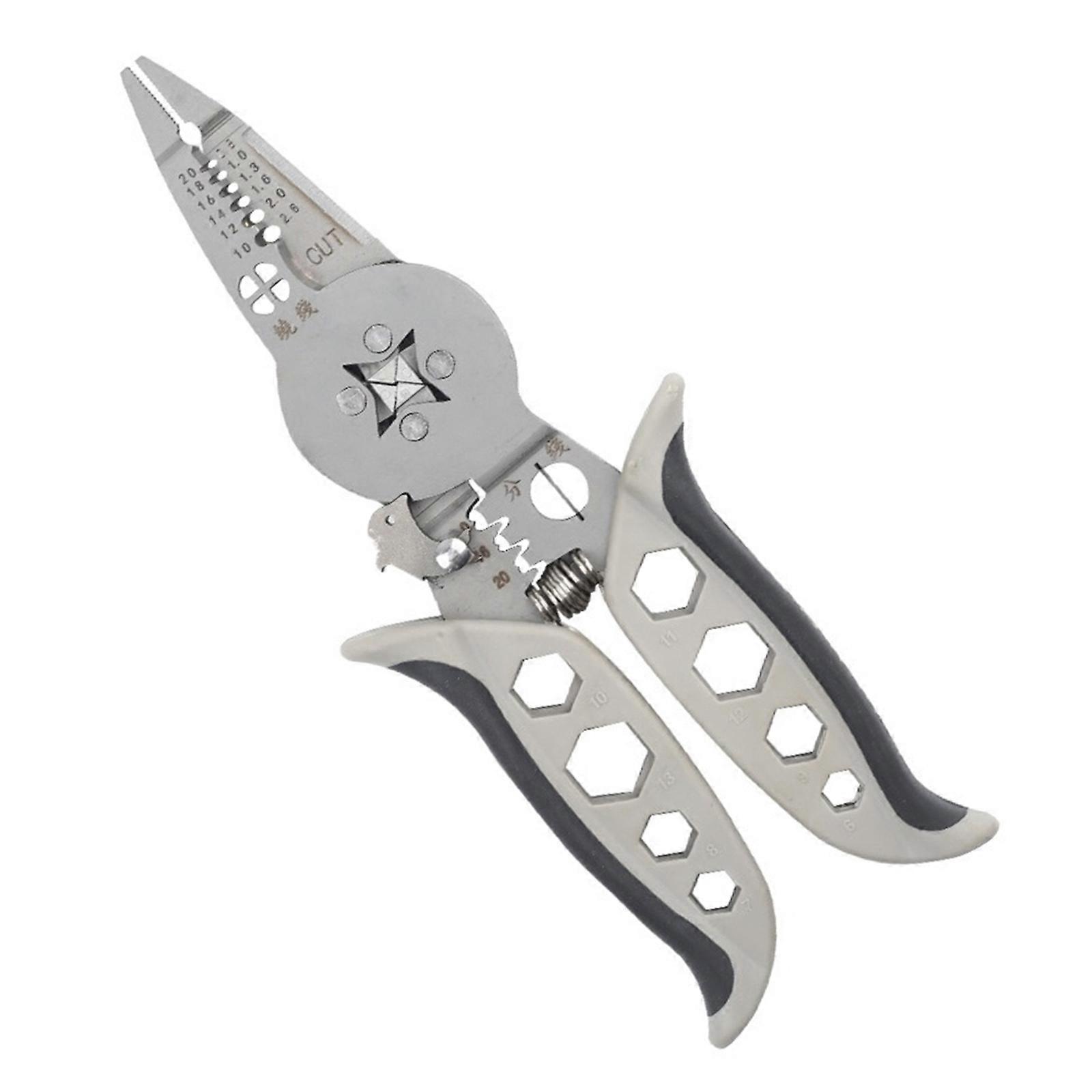 Professional Crimping Tool With Corrosion Resistant Alloy Steel Ergonomic Design For Accurate Wire Stripping And Cutting Multicolor