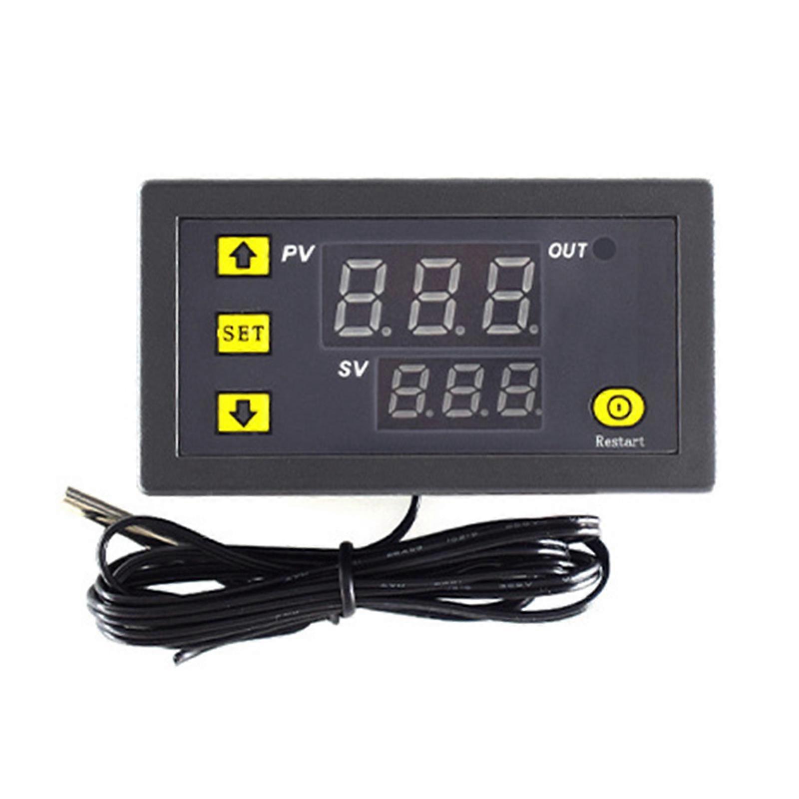 LCD Temperature Meter W3230 Digital Temperature Controller Measurement Thermostat for Cooling and Heating Easy to Use Multicolor
