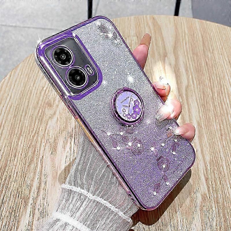 Gradient Glitter Immortal Flower Ring All-inclusive Phone Case