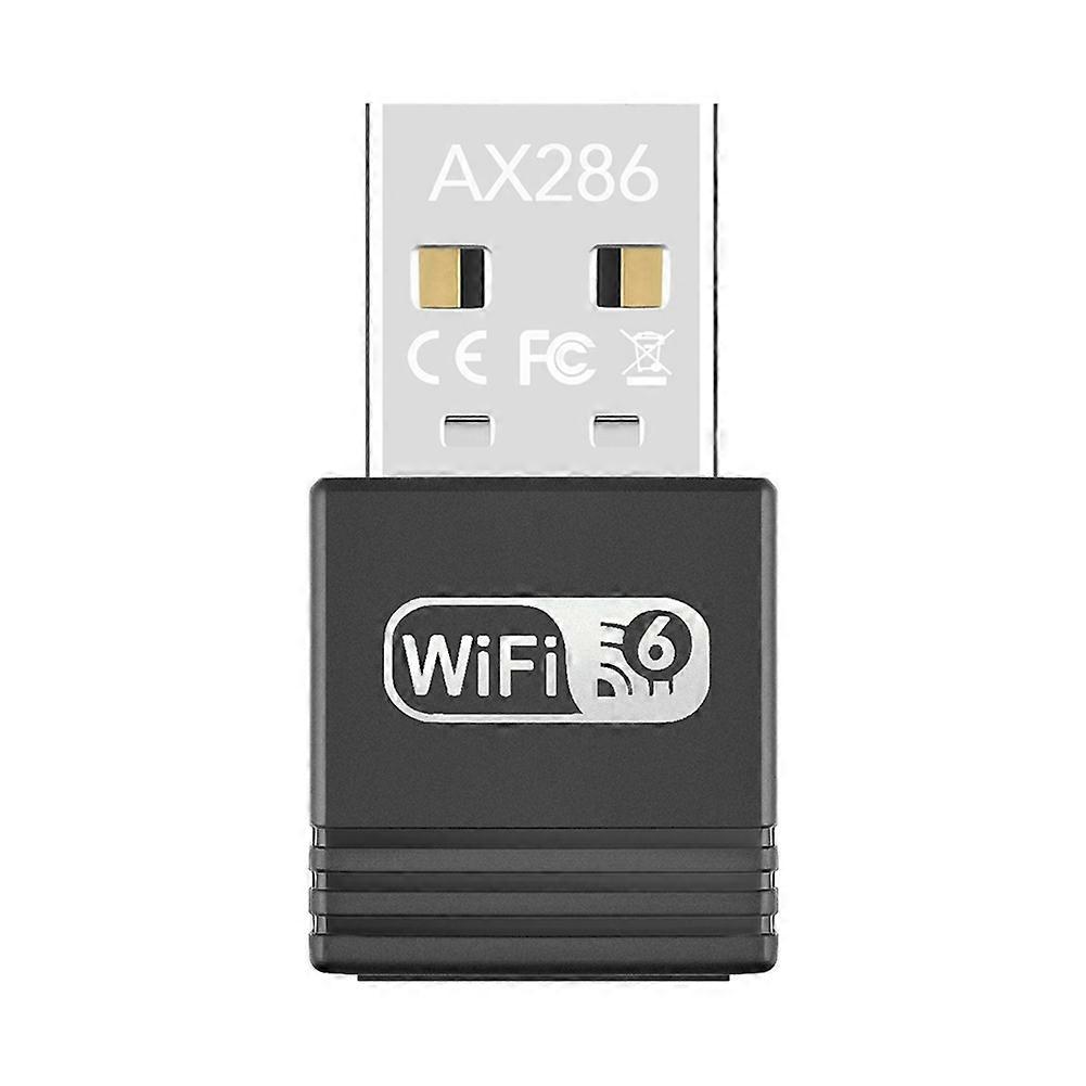 USB WiFi 6 Adapter AX286Mbps 2.4G Driver-Free Wireless WiFi6 Receiver MU-MIMO OFDMA for Win7/8.1/10/11