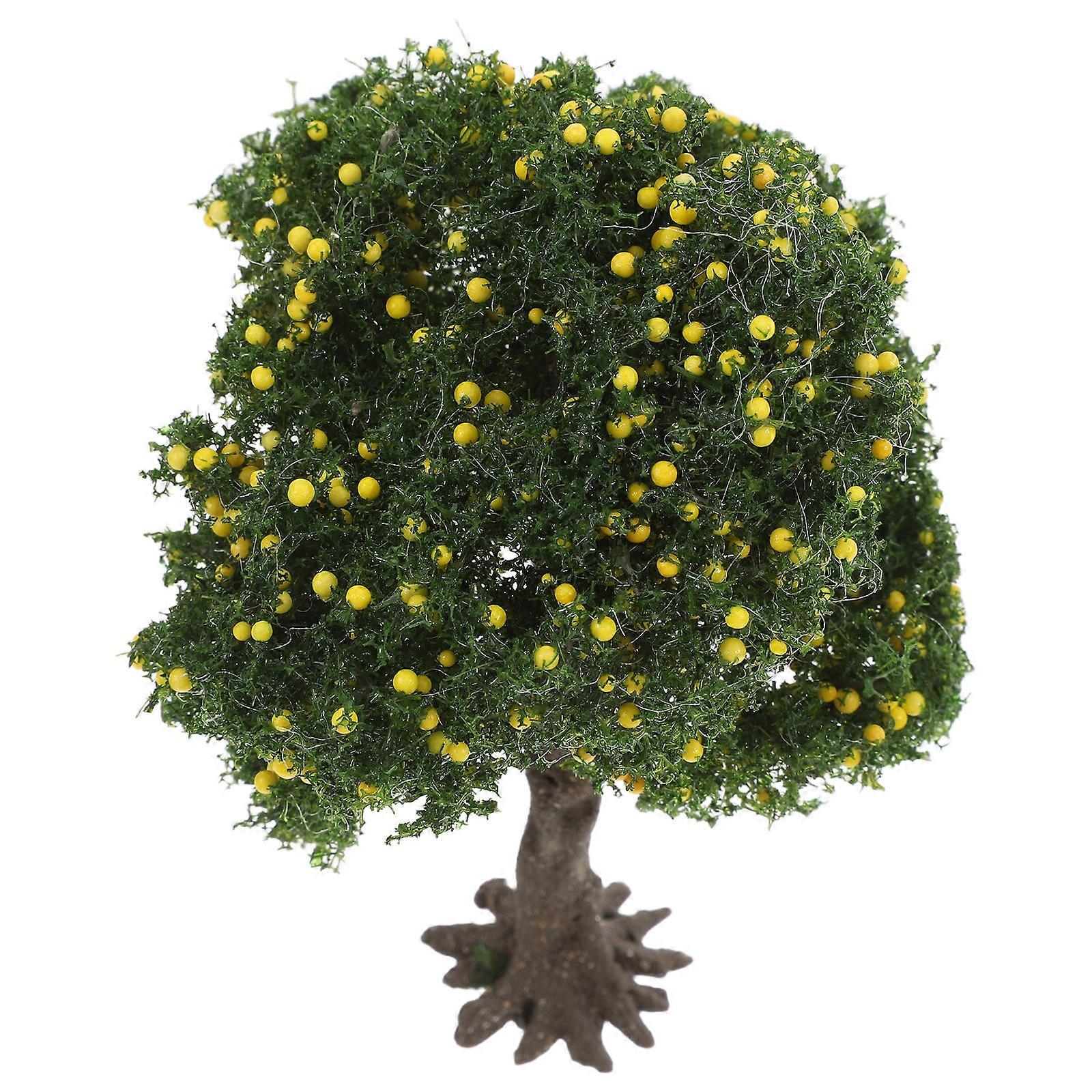 Miniature Model Fruit Tree For Micro Landscaping Projects Green Realistic Design Enhances Detail 1Pack