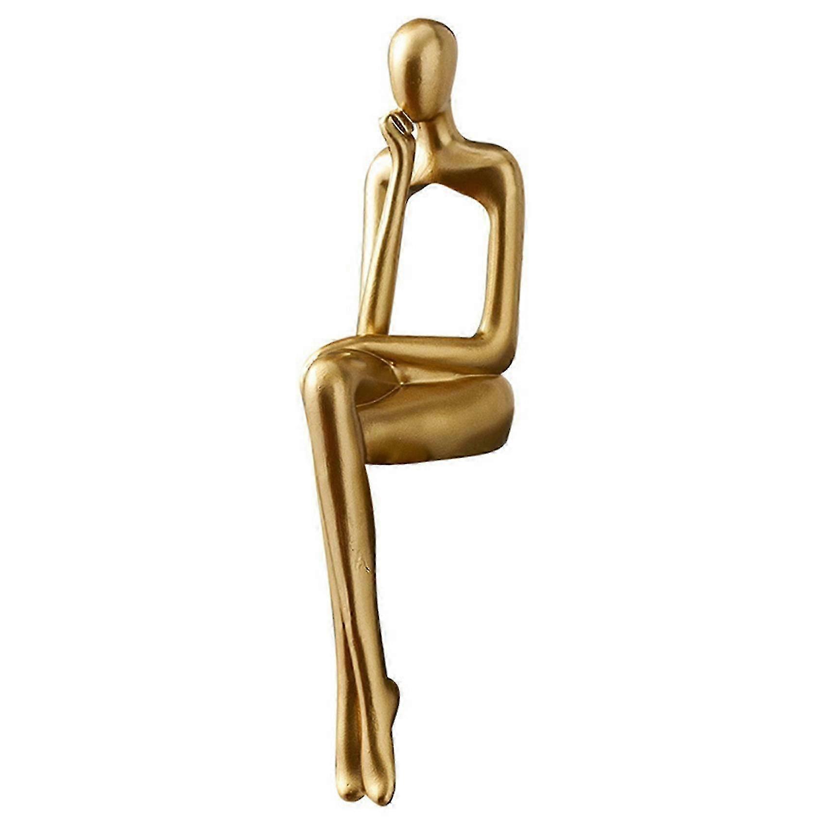 Statue Abstract Figure Sculpture Small Ornaments Resin Statue Home Gold Abstract Statue Office Dec DS