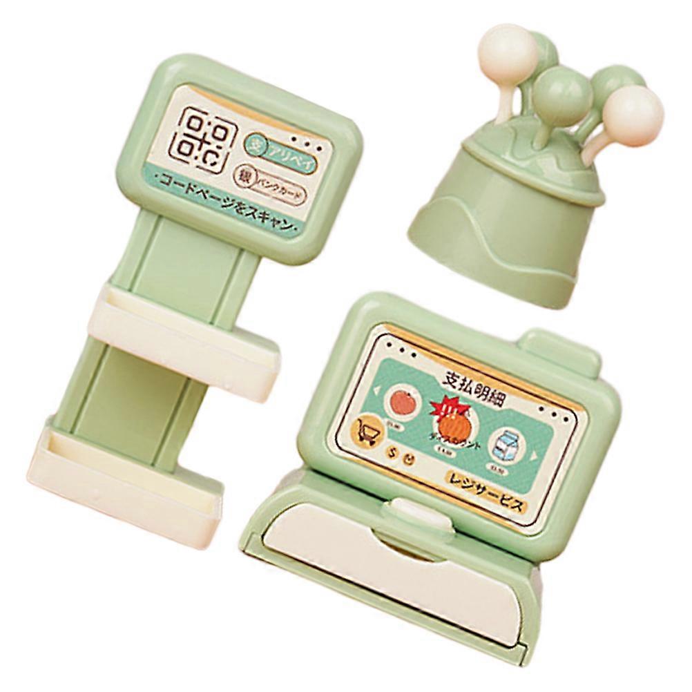 Register Toy for Store Game Use 2Sets Green Color Model