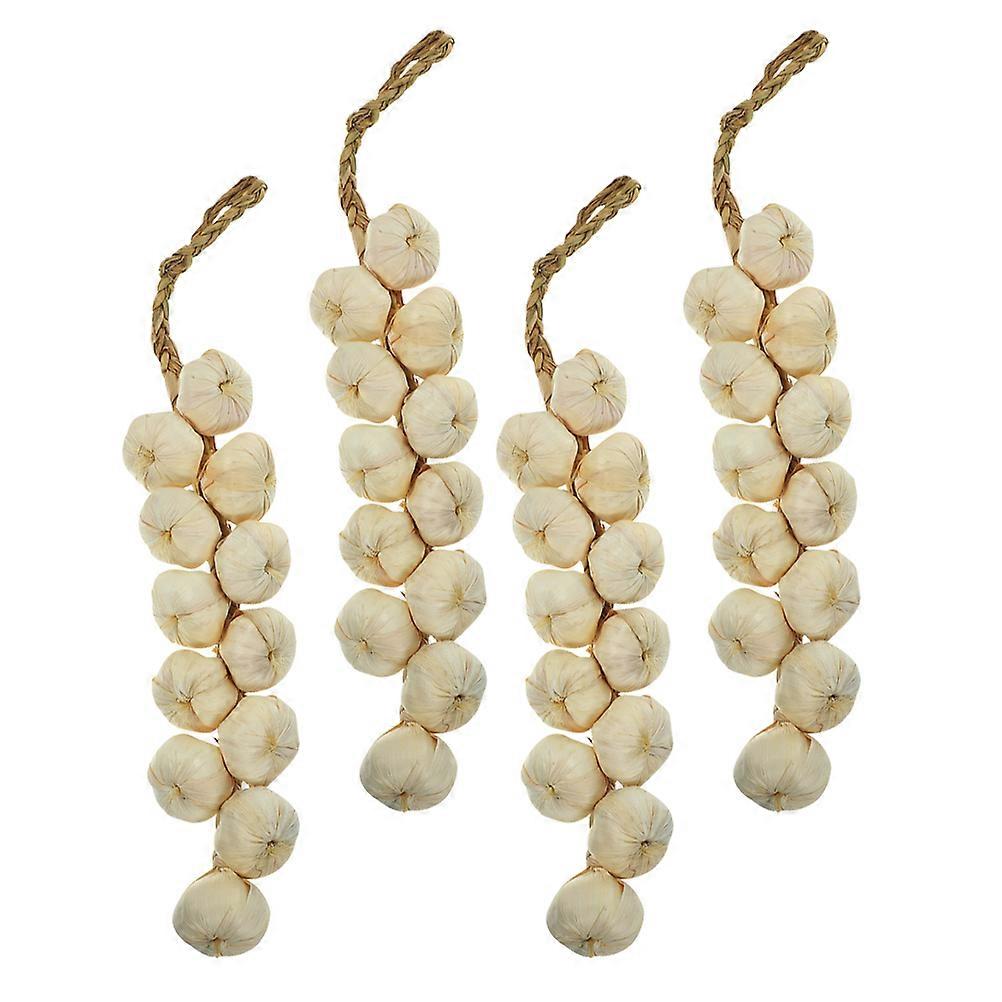 Artificial Garlic Hanging String Simulation for Home and Office Use 4Pcs