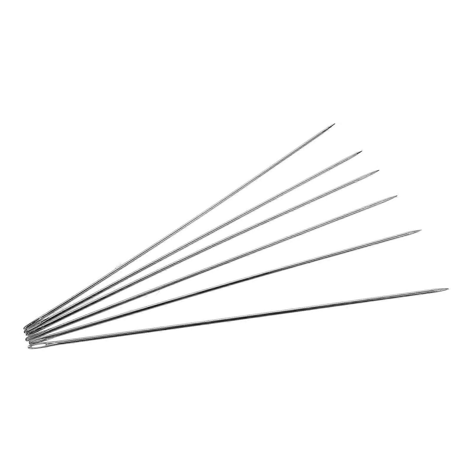 Darning Needles for Sewing Use Smooth Iron Tools with Large Eyes for Easy Threading 6 Pieces