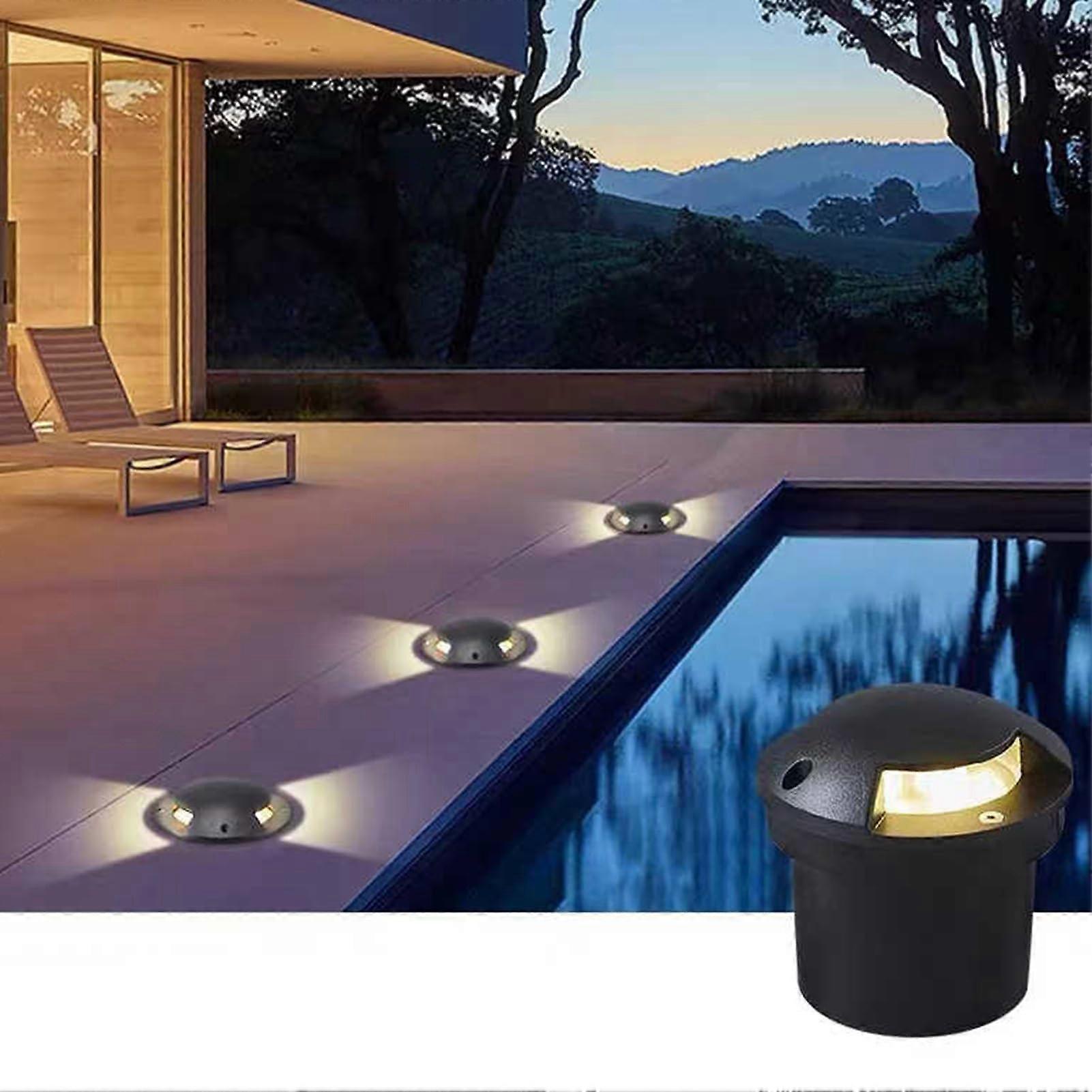Outdoor LED Landscape Lights with FourSided Illumination, RustResistant Ground Pathway Spotlights