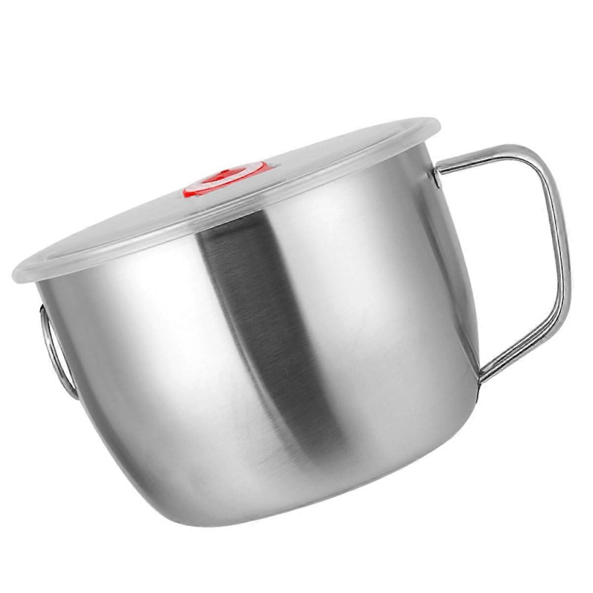 Stainless Steel Bowl with Lid Large Capacity Microwave Safe MultiPurpose Soup Salad Serving