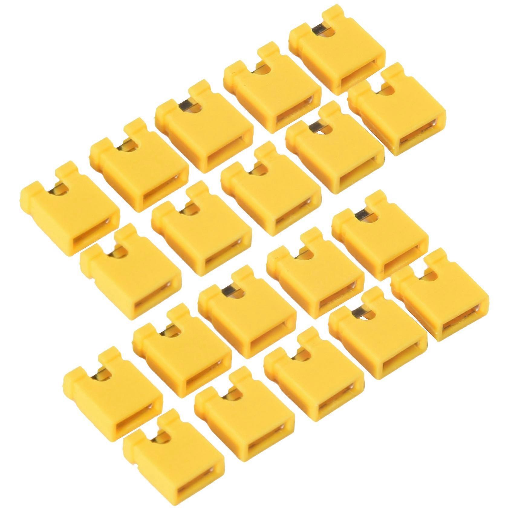 100Pcs 2.54MM Jumper Cap Open Type Shorting Cap Shorting Block Shorting Cap Socket Pin Header Connection Block,Yellow