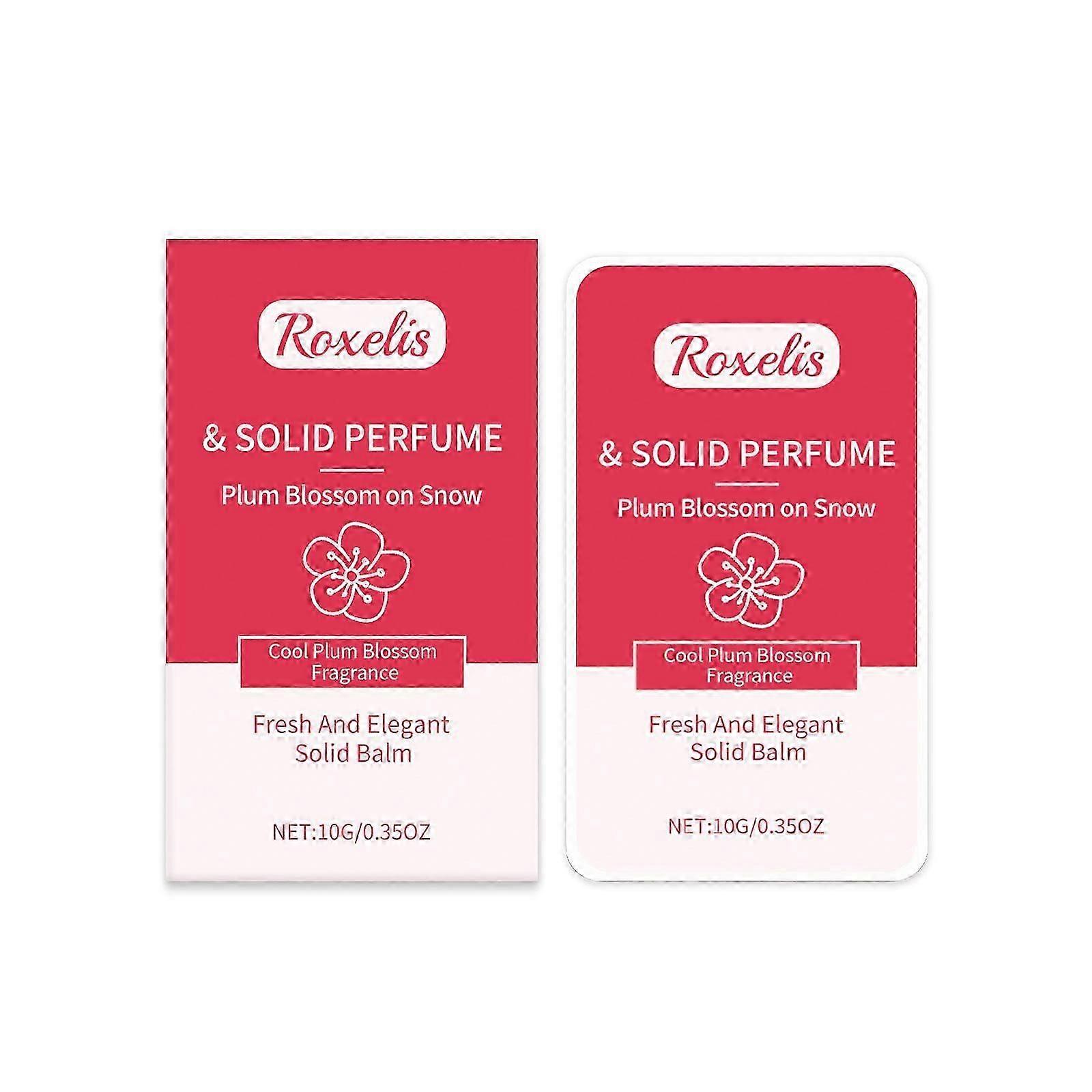 Roxelis Plum Blossom Solid Perfume Is Fresh, Elegant, Refreshing And Non-Sticky. It Is A Portable Fragrance For Daily Dates