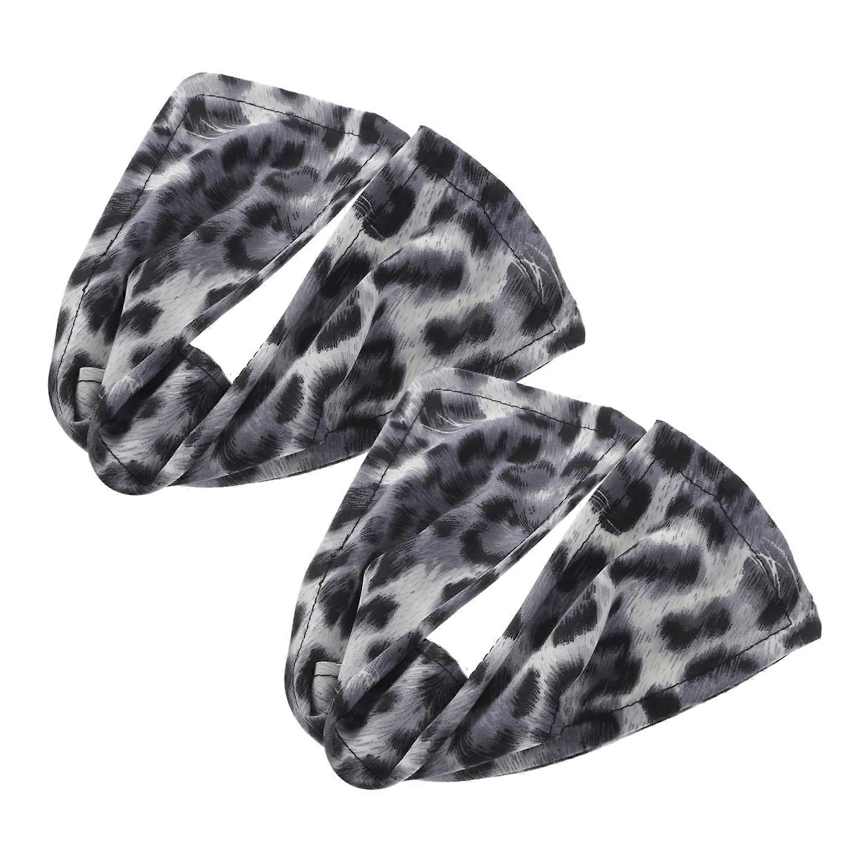 2pcs Leopard Print Hair Bun Maker with Elastic NonSlip Hold for Quick Elegant French Updos