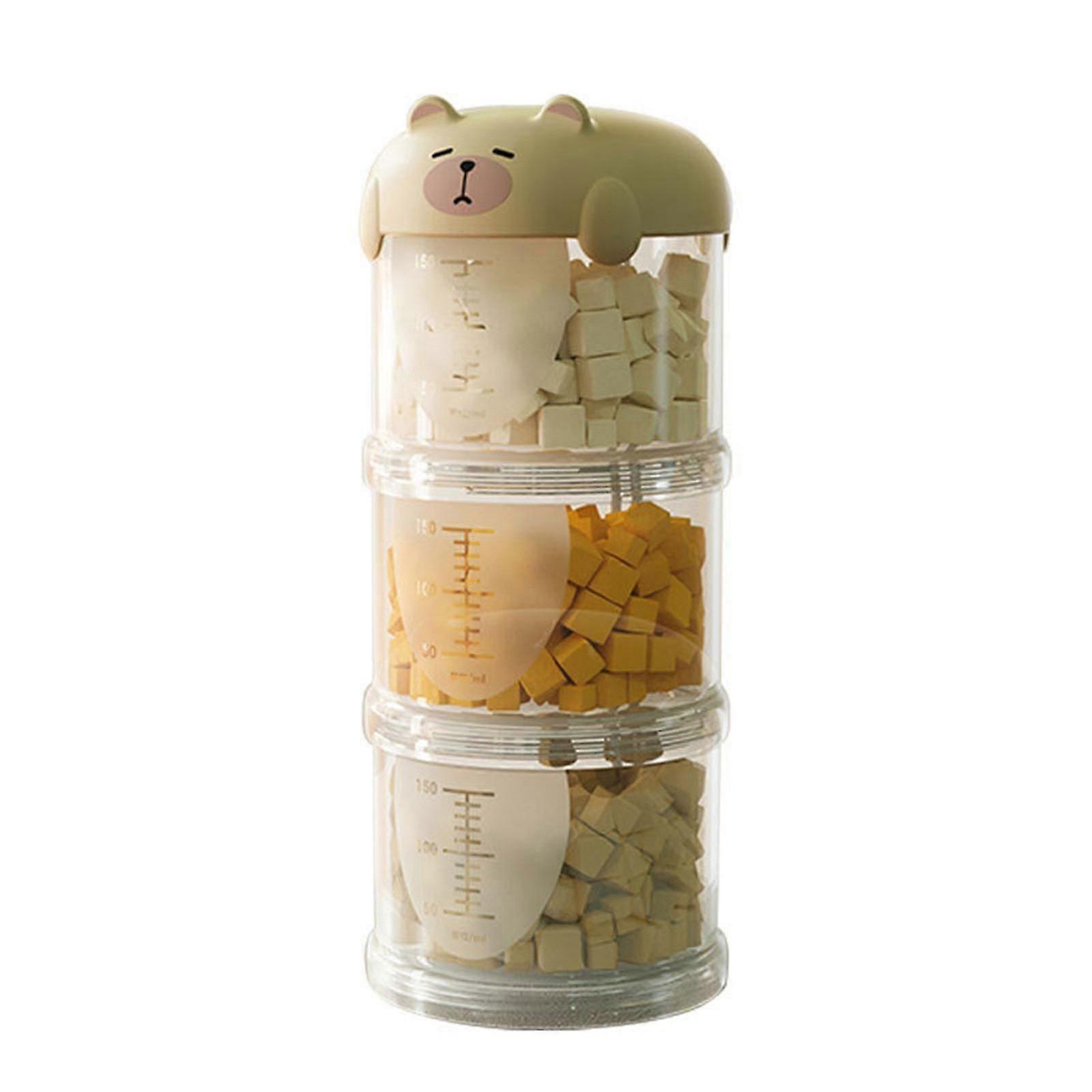 Multifunctional Visible Pet Food Organizers Storage Container Tiered Design Simple Wipe Clean Dog Cats Treats Container Yellow