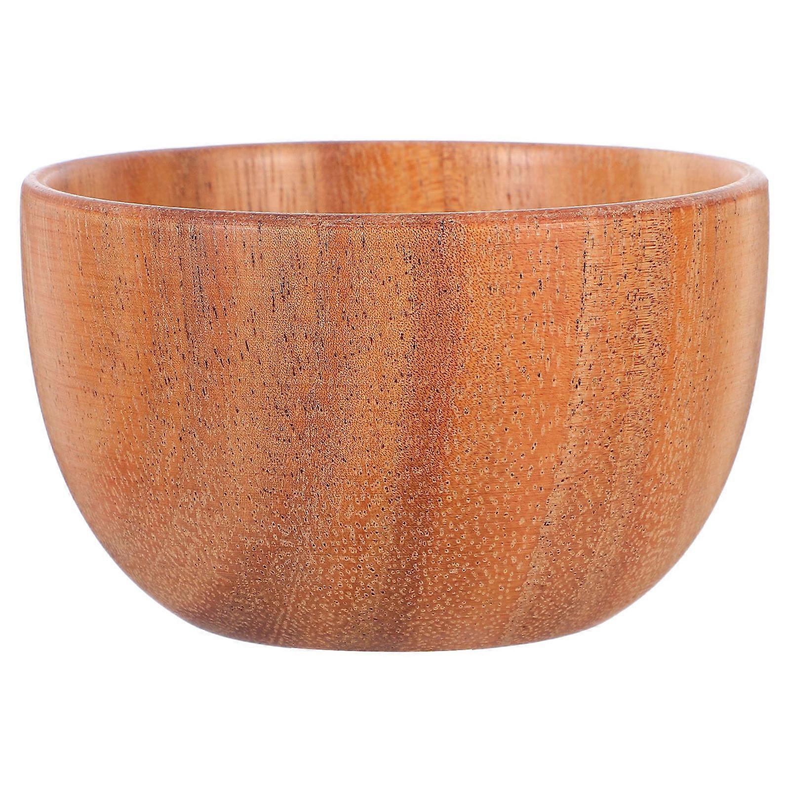 Chocolate Wood Shaving Soap Bowl for Men Supports Foam Creation