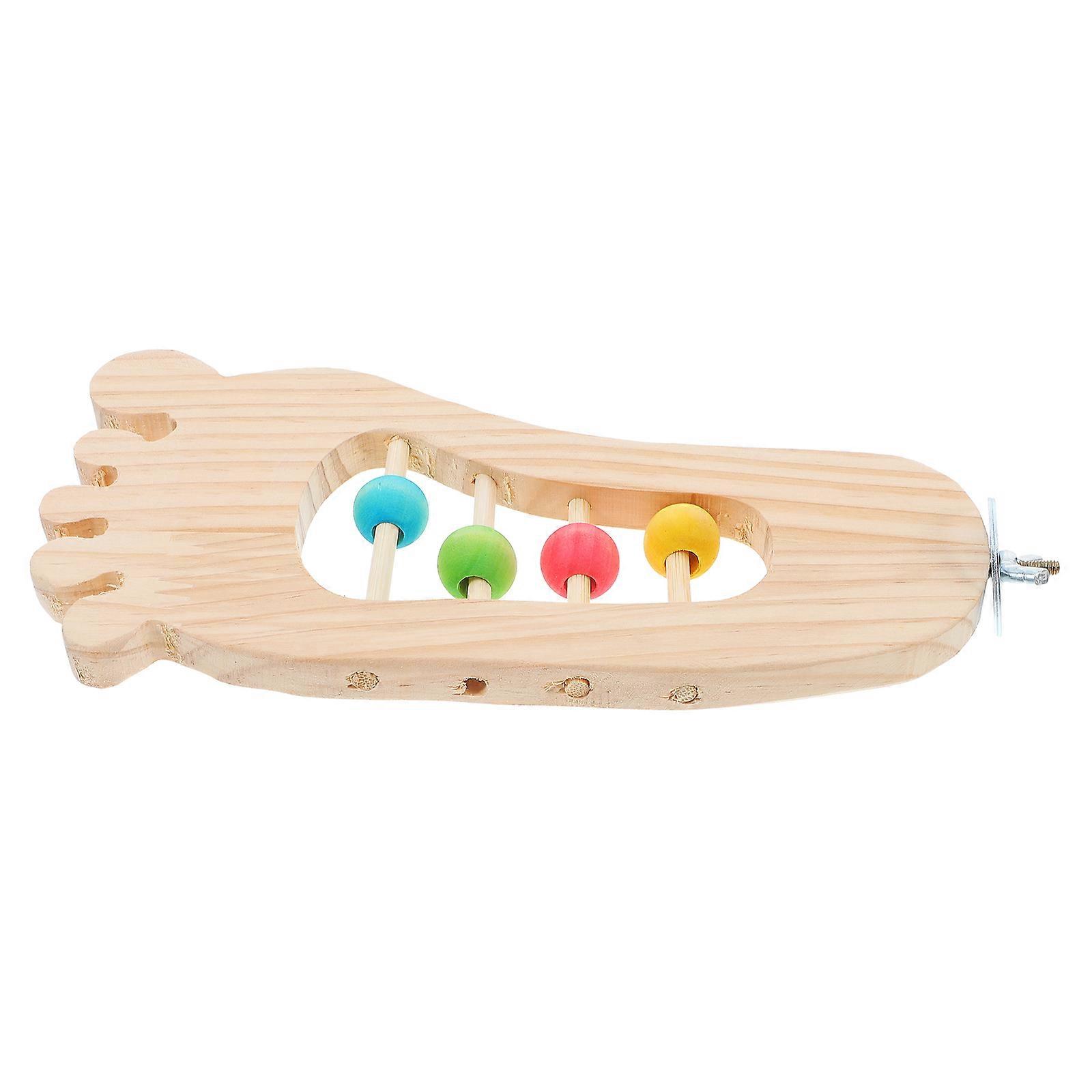 Interactive Parrot Playtime Perch Wooden Bird Stand for Exercise