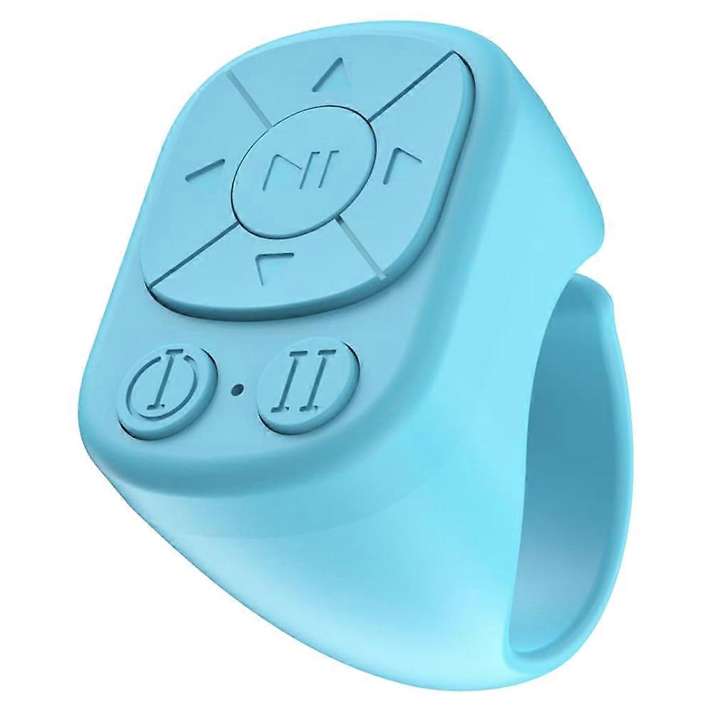 Scrolling Ring Remote Control for TikTok,Bluetooth Page Turner for Smartphone,Camera Shutter Short Video Blue