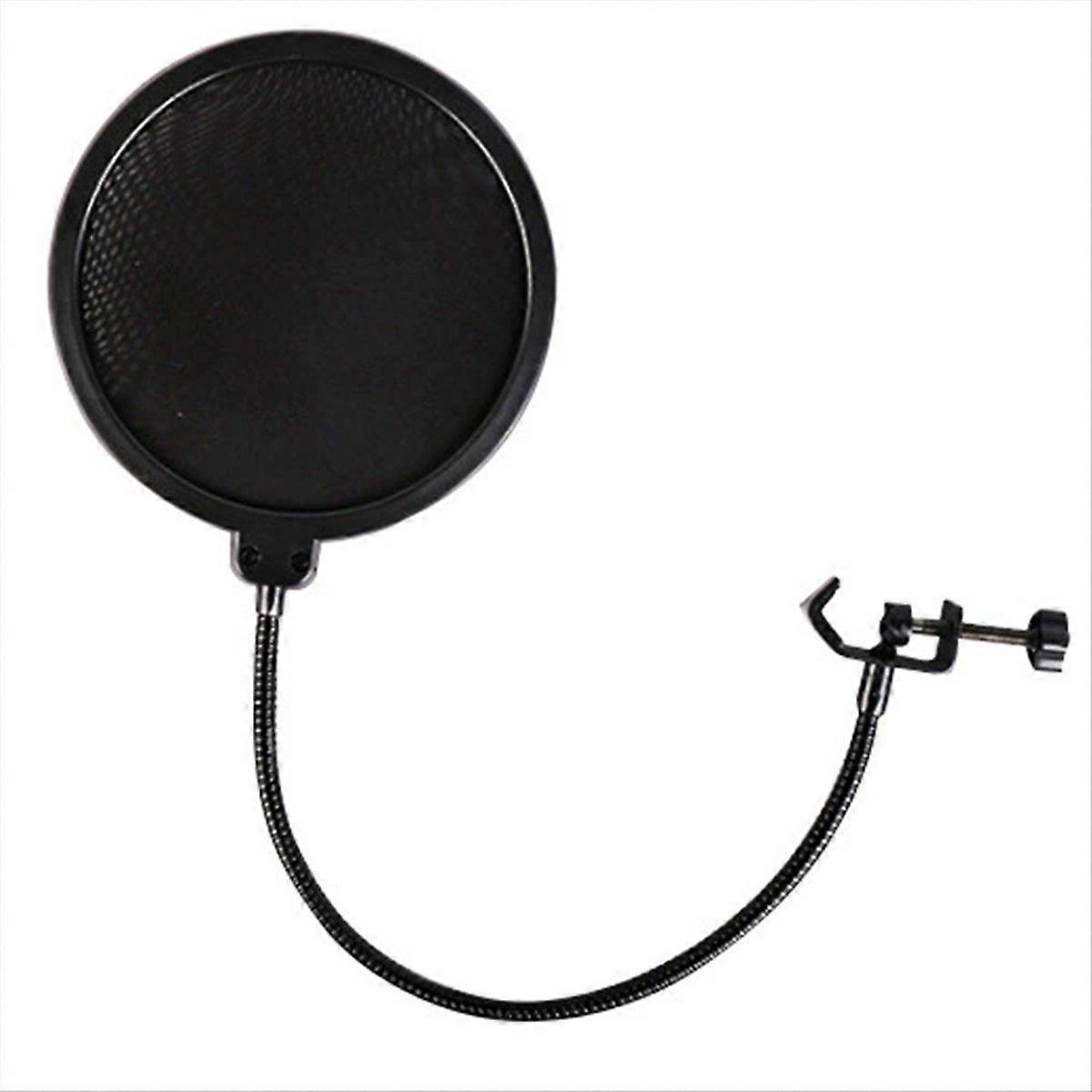 Double Layer Studio Microphone Filter Flexible Wind Screen Mask with Mic Windproof Cotton
