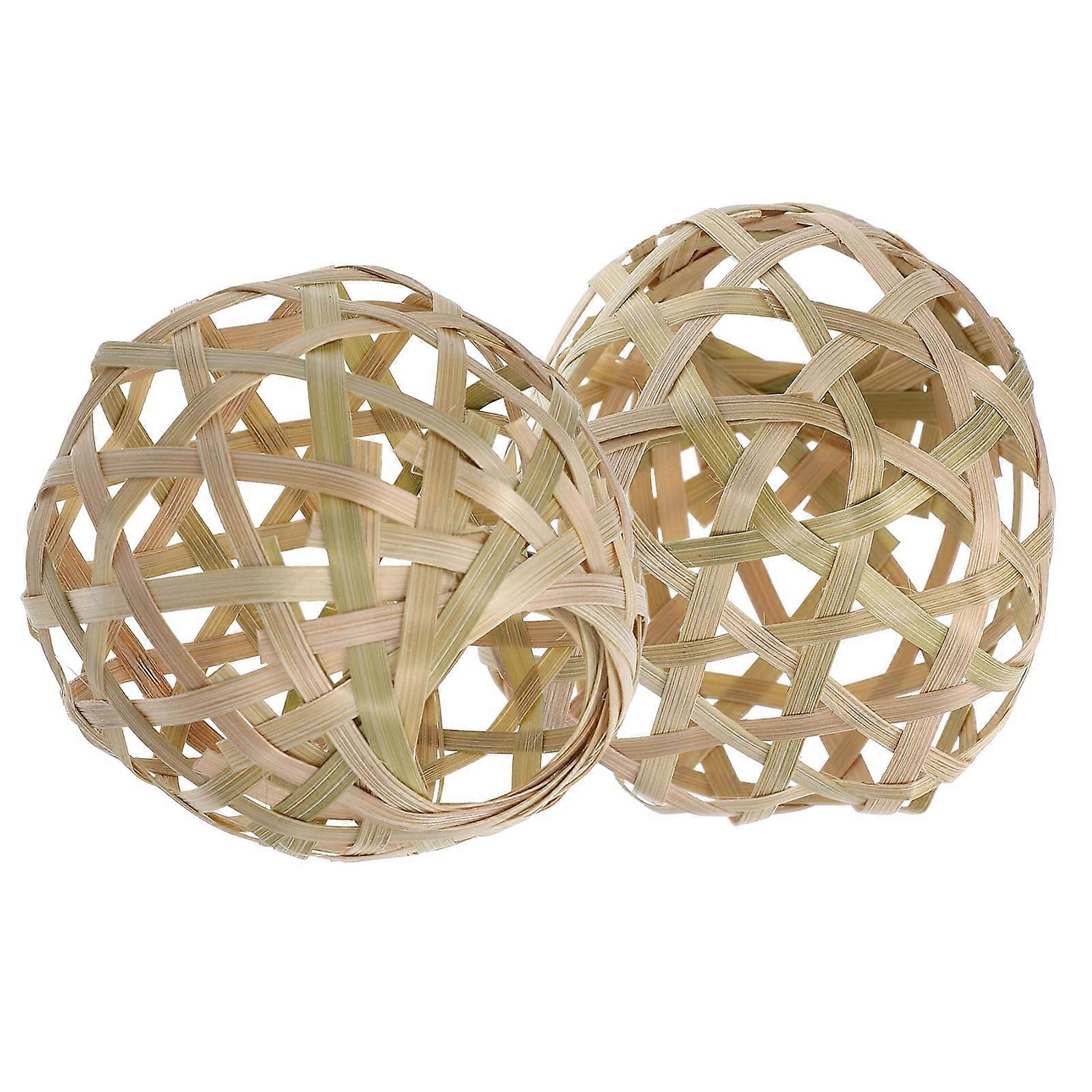 Khaki Bamboo Lampshade Decorative Lamp Shade Replacement 10Pcs Set