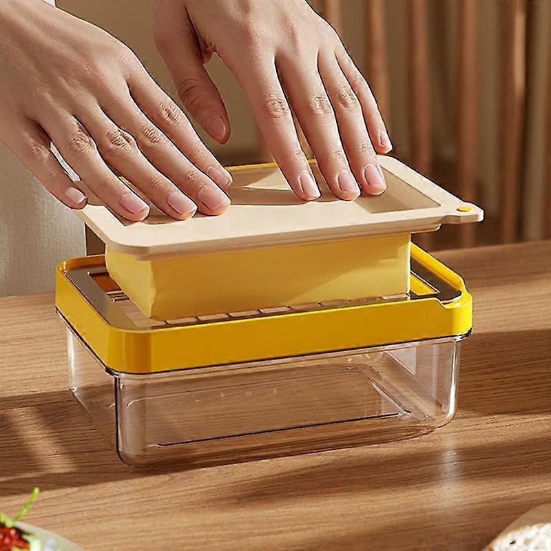 Butter Dish Butter Keeper With Cutter Slicer, Clear Airtight Butter Cutter Slicer For Easy Cutting And Storage