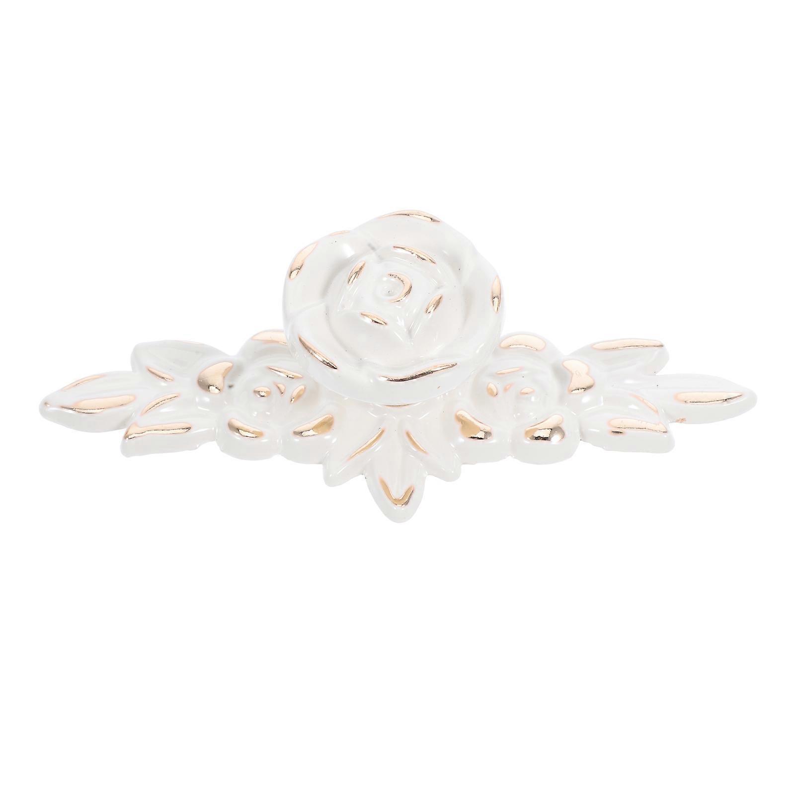 Gold And White Cabinet Knobs Zinc Alloy Decorative Vintage Knobs For Drawers 1Set