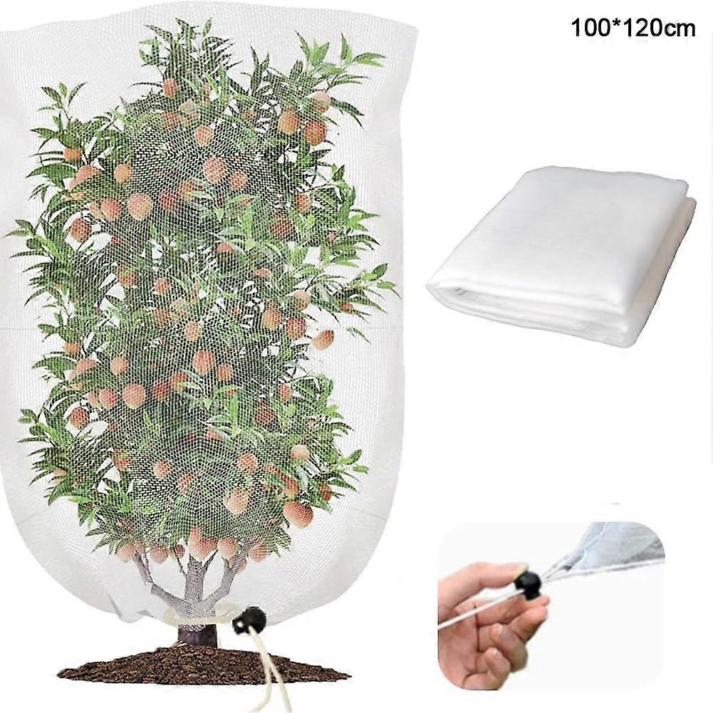 Fruit Tree Netting with Drawstring 100 x 120cm Garden Insect Barrier Plant Cover Tent-Bug Mesh Guard