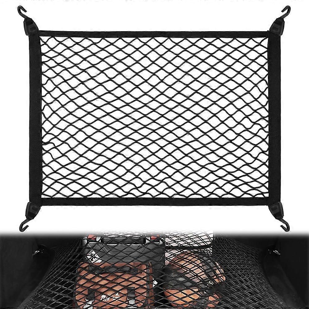 Car Cargo Net for Jaguar FPACE 20192025, Adjustable Elastic Trunk Organizer with Hooks