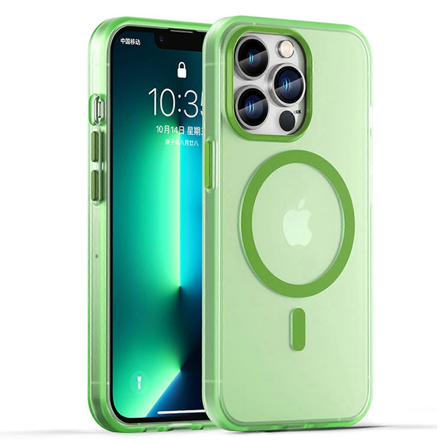 For iPhone 13 Pro Max Translucent Matte Phone Case Compatible with MagSafe