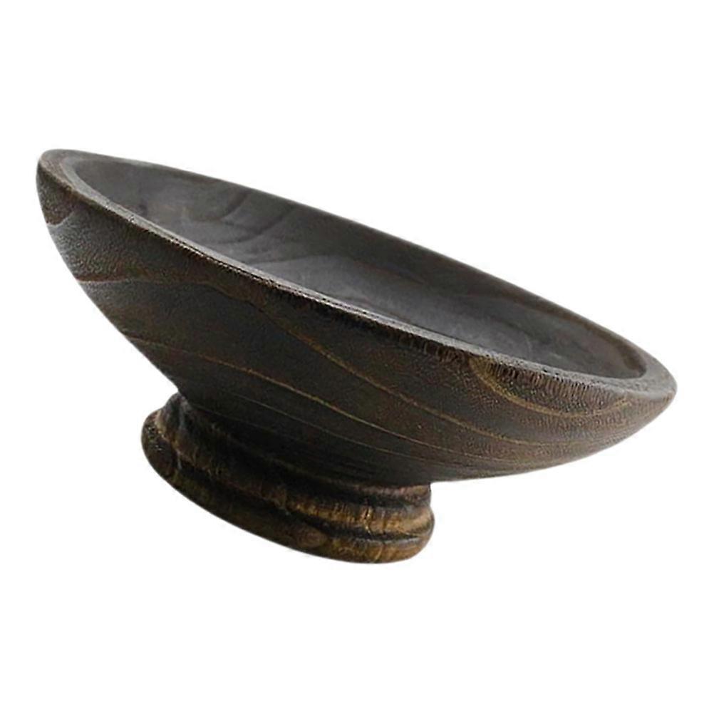 Wood Fruit Bowl for Storage Solid Wood Footed Center Table Tray