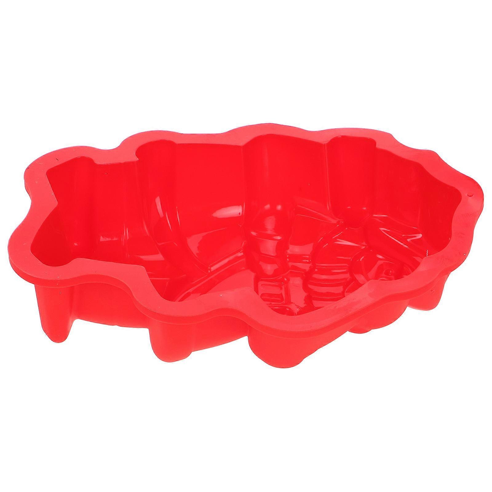 Silicone Cake Mold Santa Claus Mold for Cake Decorating Red