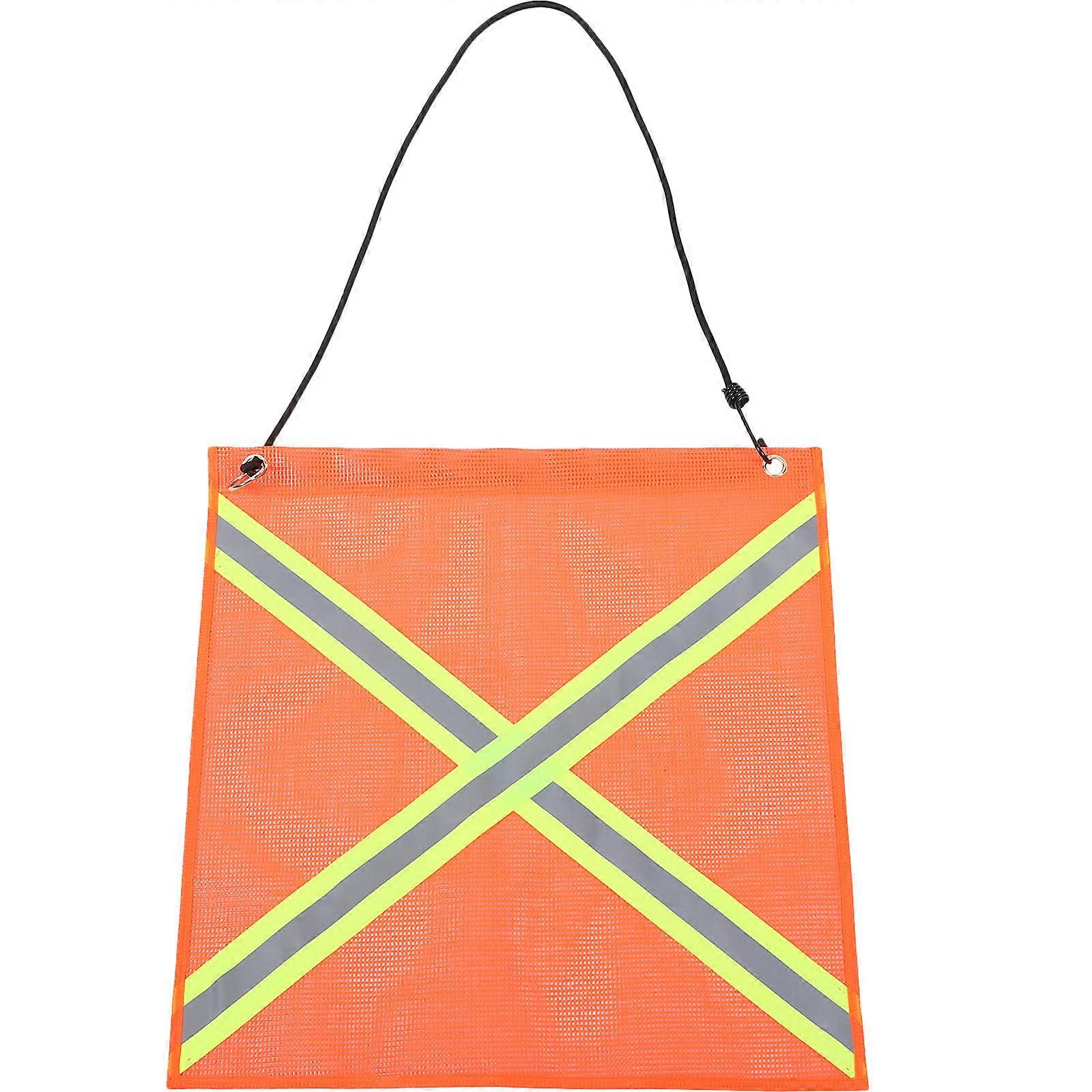 Orange Reflective Flag Warning Flag for Car End Safety Durable PVC