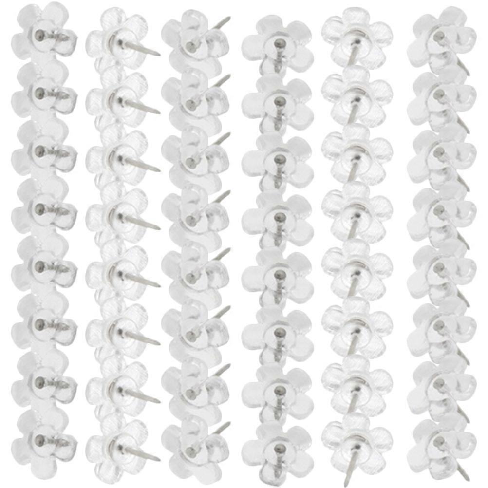 Transparent Replaceable Push Pin for Home Use 100Pcs Multi-Function Thumbtacks