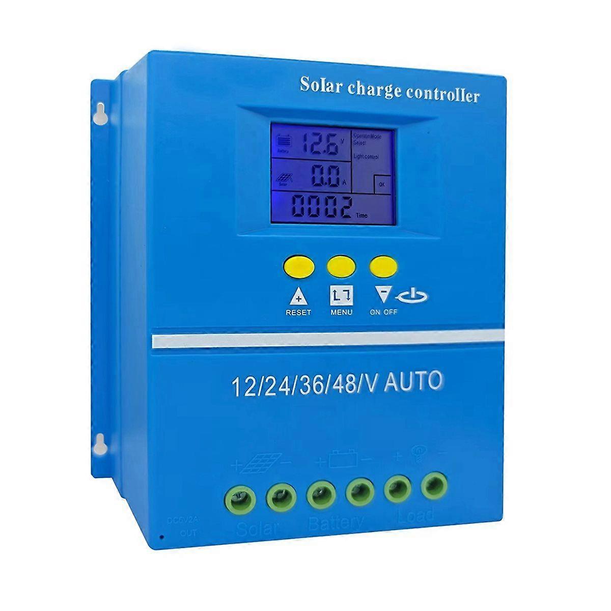 Solar Charge Controller 100A for 12V 24V 36V 48V Battery Systems, Multi-Battery Type Support, LCD D