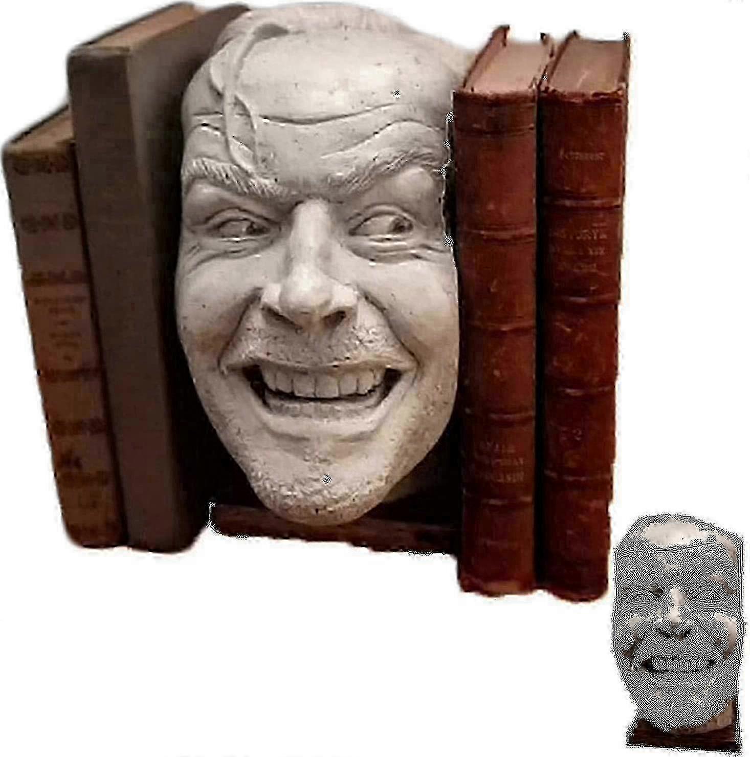 Jack Nicholson Sculpture Bookends - Aura Desktop Decor For Books