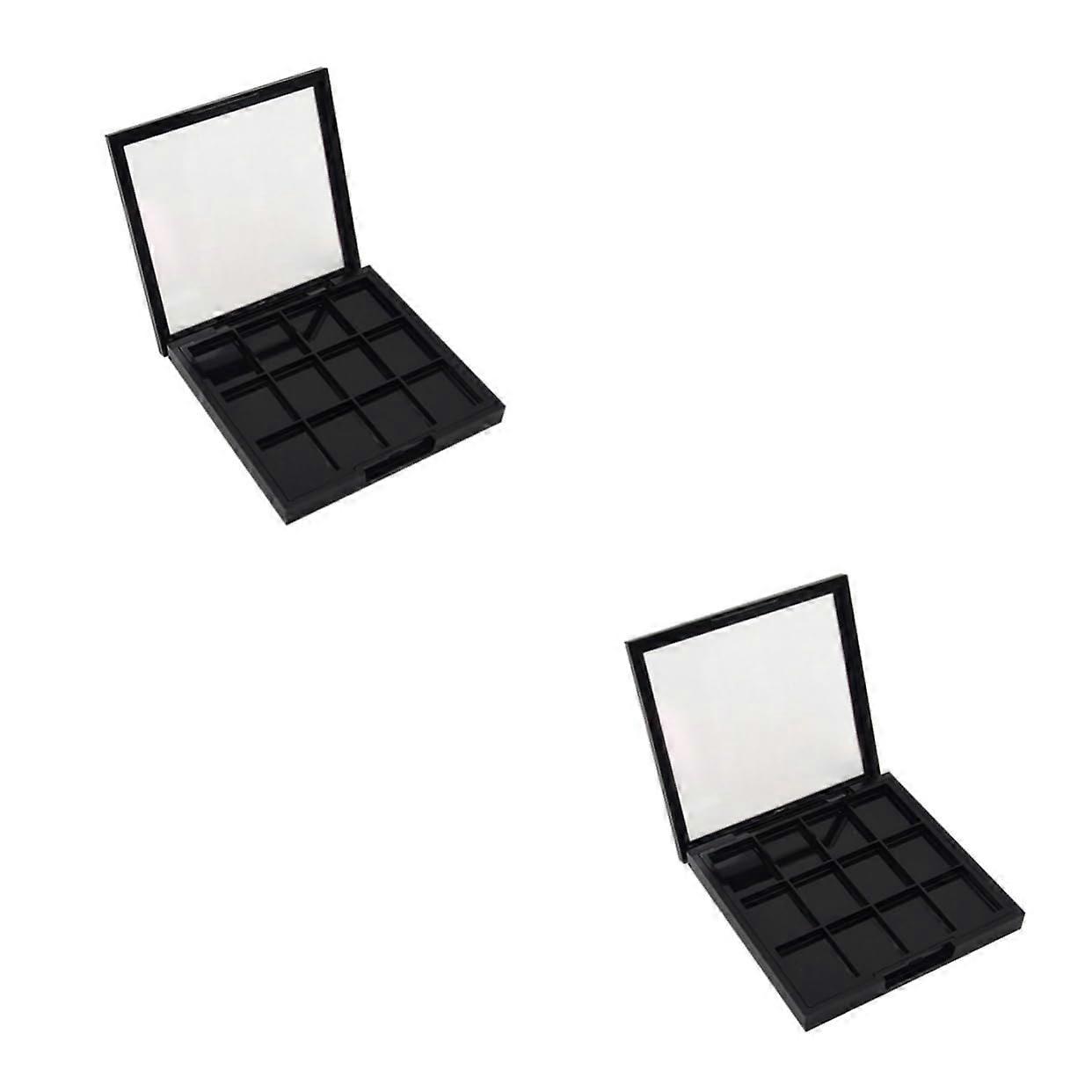 Empty Magnetic Eyeshadow Palette 12 Slots Refillable Travel Size Case Durable Compact Set