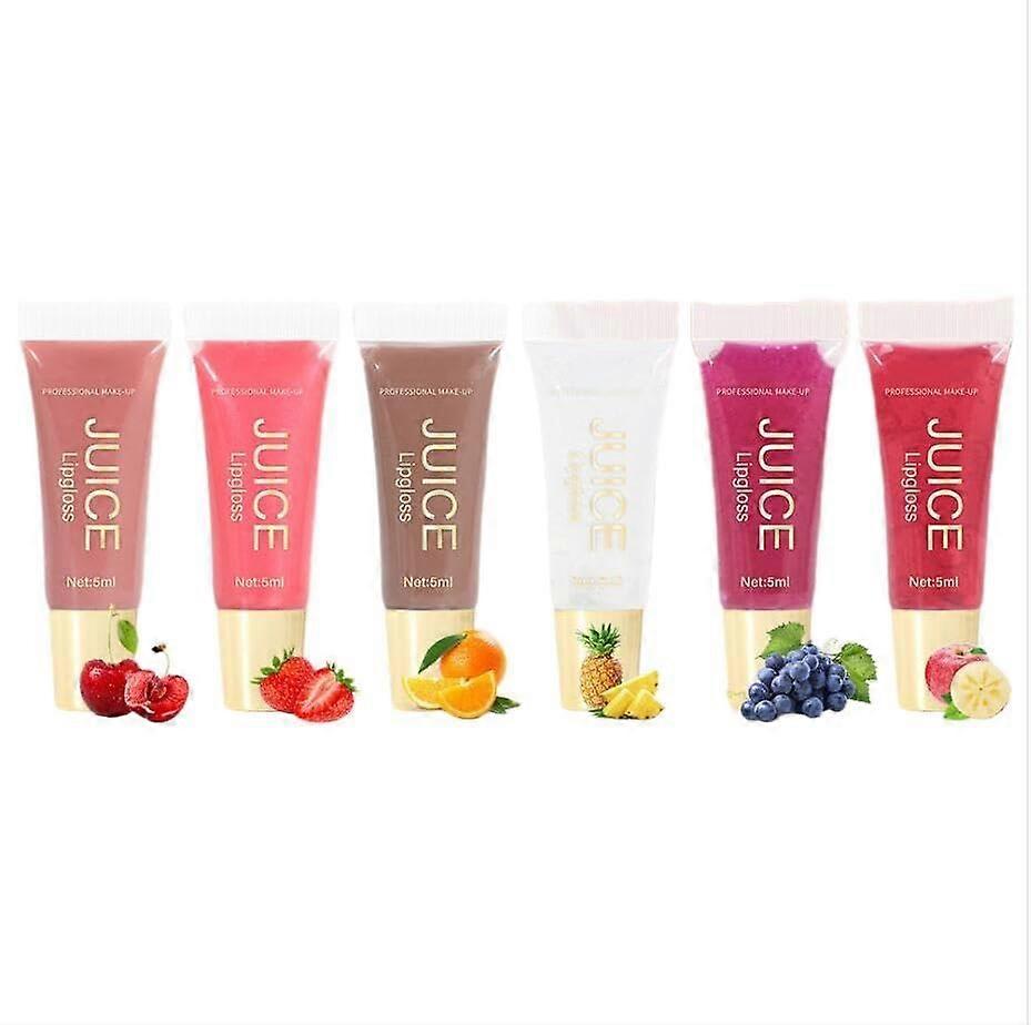Lip Gloss Set 6 Colors with Deep Hydration, LongLasting Shine and Plumping Moisturizing Lipstick