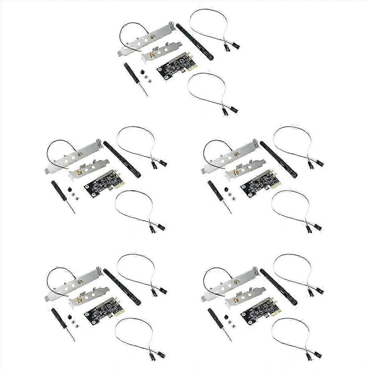 5 Pack WiFi Smart Switch Relay Module, Mini PCI-E Desktop Remote Control Computer Power Switch, Compatible with Alexa Google Home