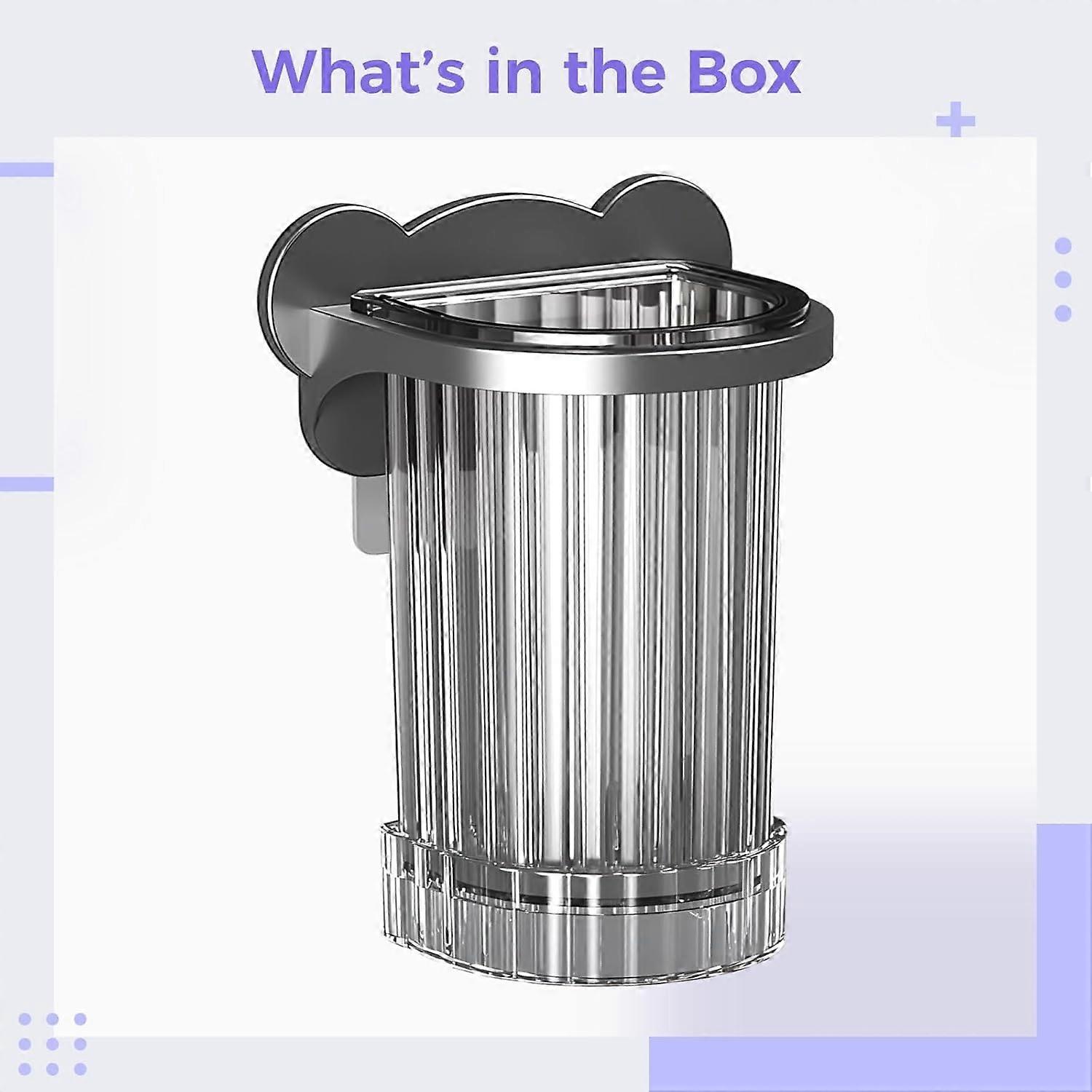 Wall Mounted Kitchen Utensil Holder with Drain Tray, Space Saving Cutlery Organizer